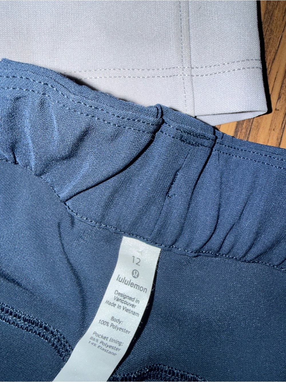 3 pair of lululemon shorts. 2 are size 12 and the gray are size 10. - Picture 6 of 7